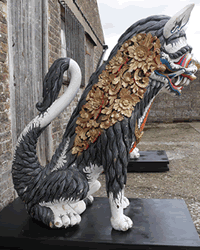Carved Chinese Lions Hire